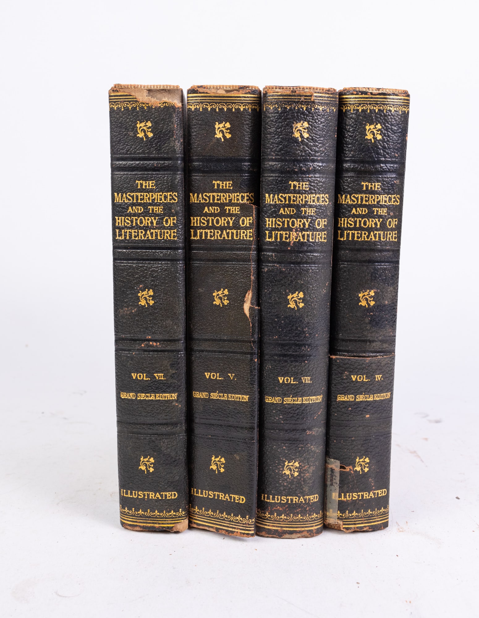 Four Volumes of The Masterpieces and the History of Literature: Four Volumes of The Masterpieces and the History of Literature, 1909, volumes 5, 7, 8, 9 Size 7" x 12" x 12" Literature Brooks Auction is not responsible for outbids. Questions? Call the office at (