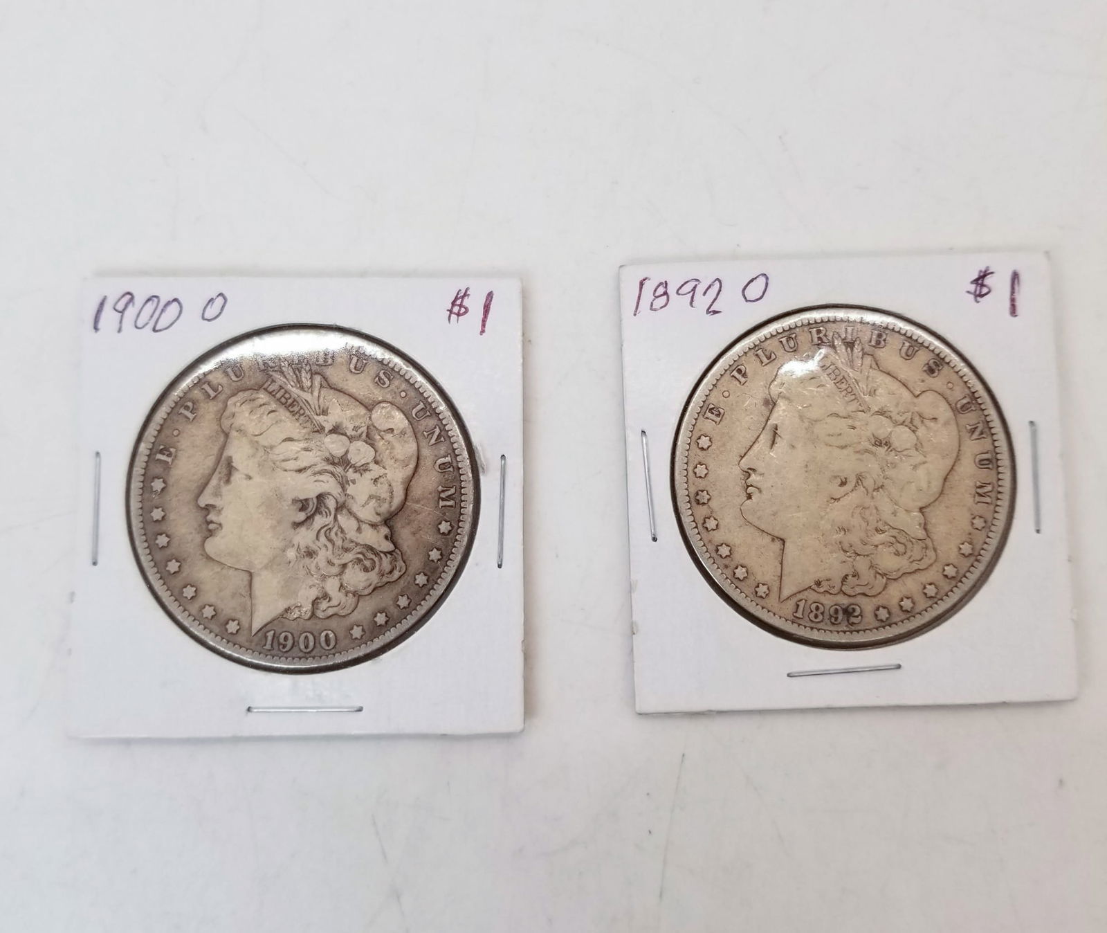 Two Morgan Dollars (1 of 2)