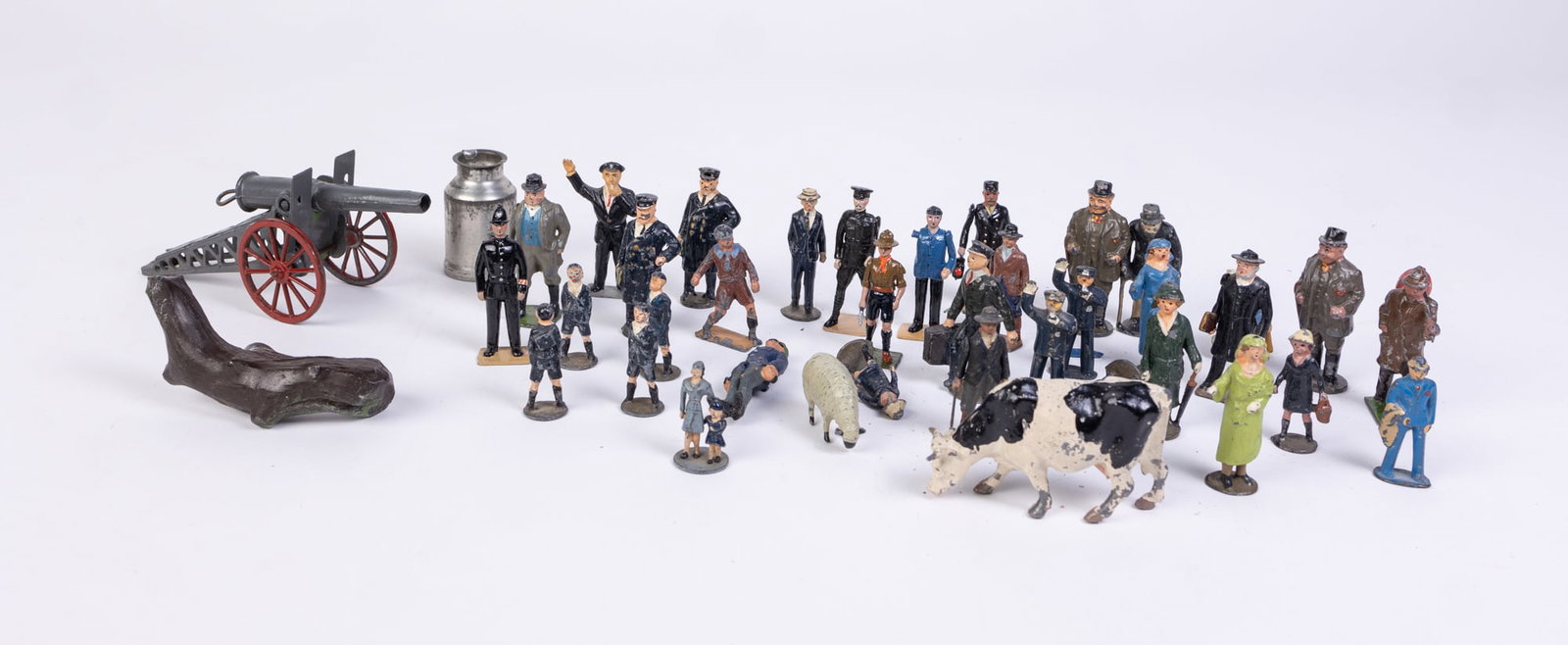 Vintage Lead Toy Figurines: Vintage Lead Toy Figurines Size 7" x 12" x 12" Literature Brooks Auction is not responsible for outbids. Questions? Call the office at (856) 694-2960 or email us directly at info@brooks.auction.