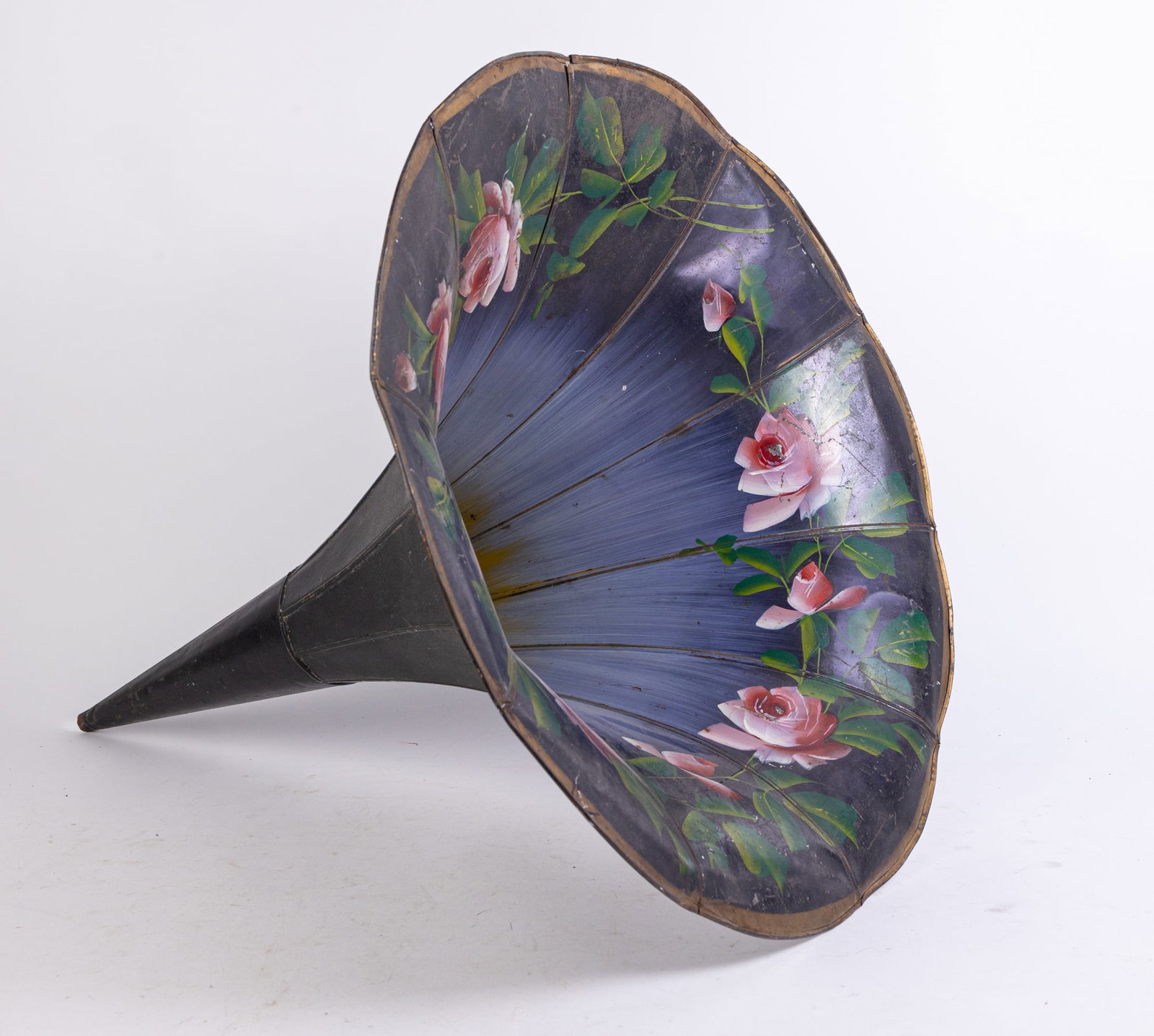Antique Hand Painted Phonograph Horn (1 of 9)