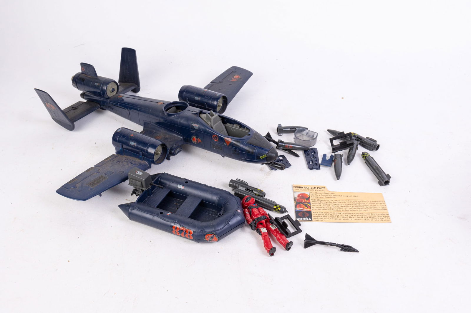 G.I. Joe Cobra Rattler 1984 w/ Pilot Figure and File Card (1 of 8)