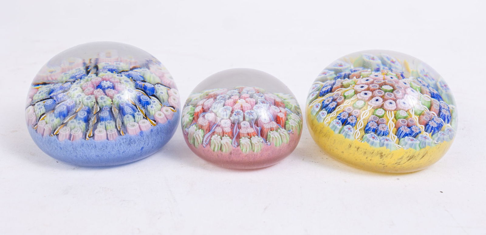 Three Millefiori Glass Paperweights (1 of 4)