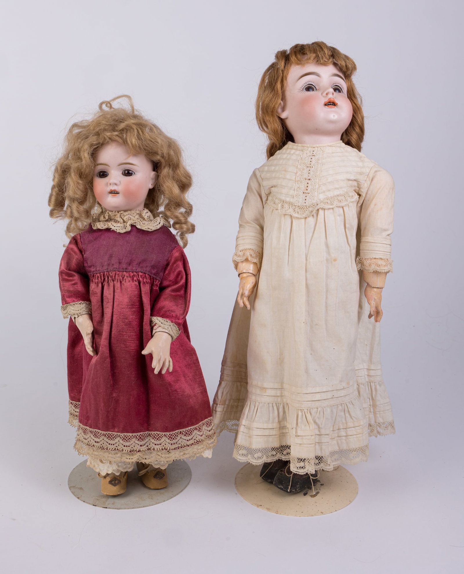 Two Antique Porcelain Headed German Dolls (1 of 11)