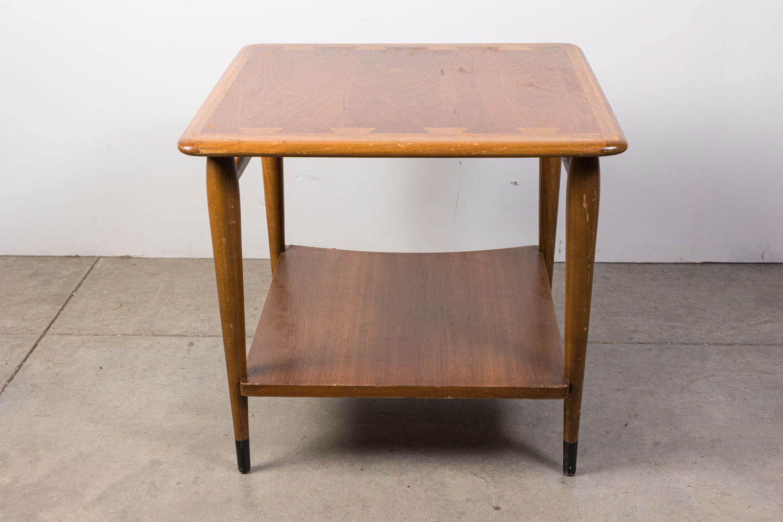 Andre Bus Lane Acclaim MCM Mid Century Side Table: Andre Bus Lane Acclaim MCM Mid Century Side Table Size 21" x 23" x 23" Literature Brooks Auction is not responsible for outbids. Questions? Call the office at (856) 694-2960 or email us directly at