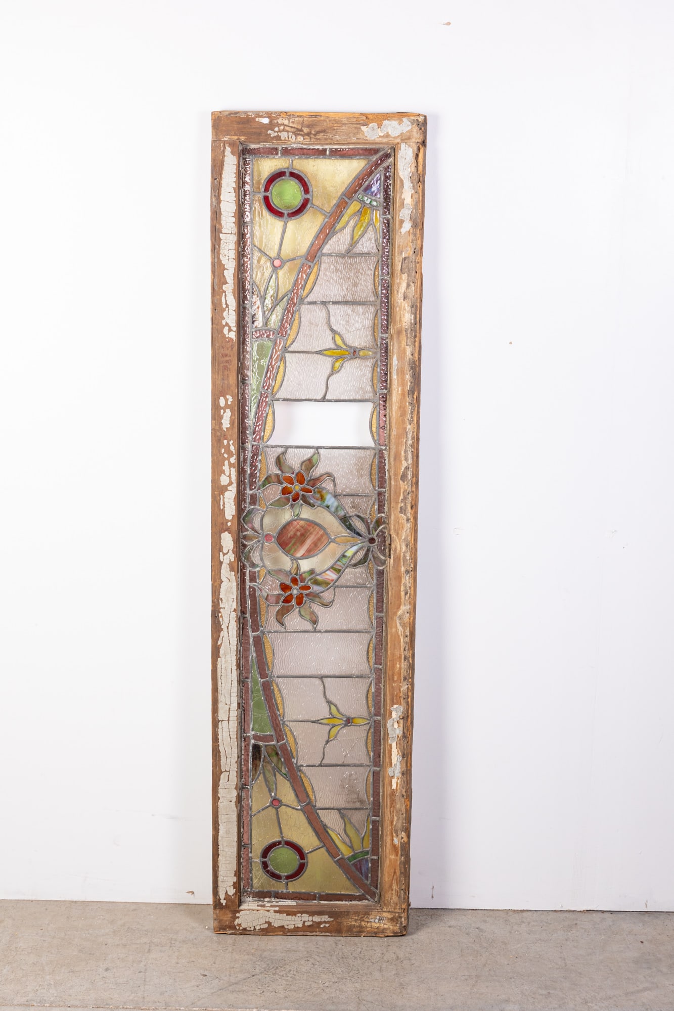 Stained Glass Window Panel with Wood Frame (1 of 4)