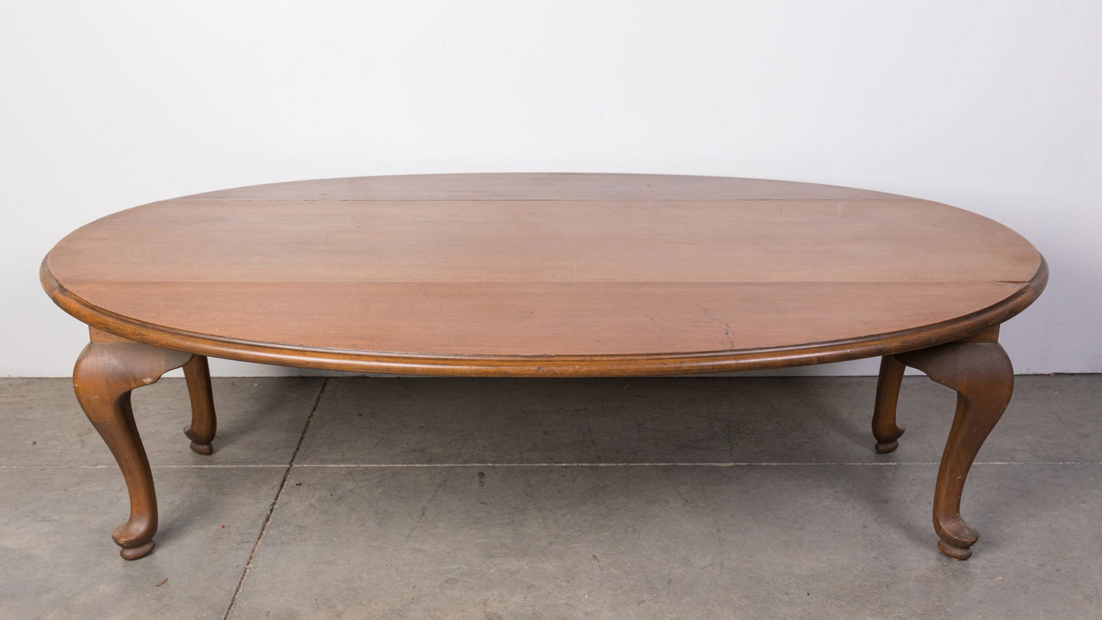 Queen Anne Drop Leaf Table: Queen Anne Drop Leaf Table Size 48" x 14" x 18" Literature Brooks Auction is not responsible for outbids. Questions? Call the office at (856) 694-2960 or email us directly at info@brooks.auction.