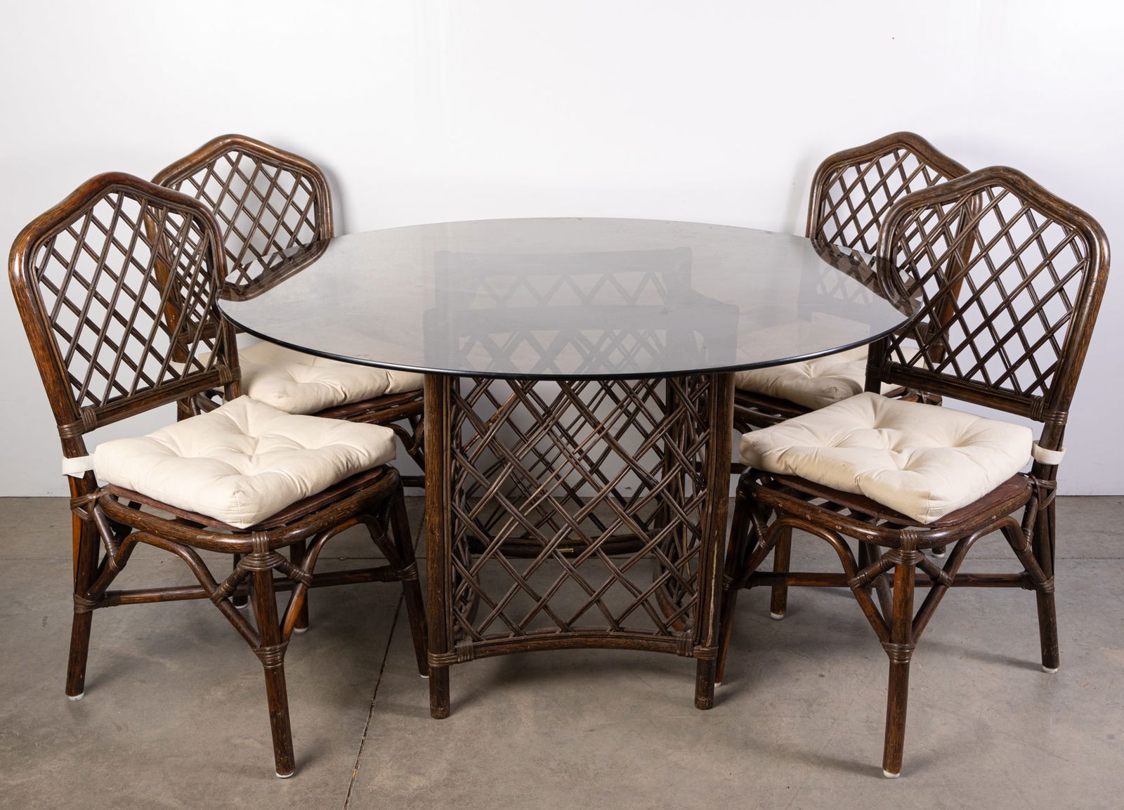 Five Piece Rattan Vintage Dining Set (1 of 6)