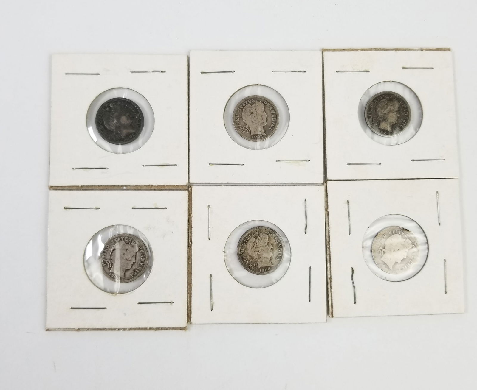 Six Barber Dimes (1 of 8)
