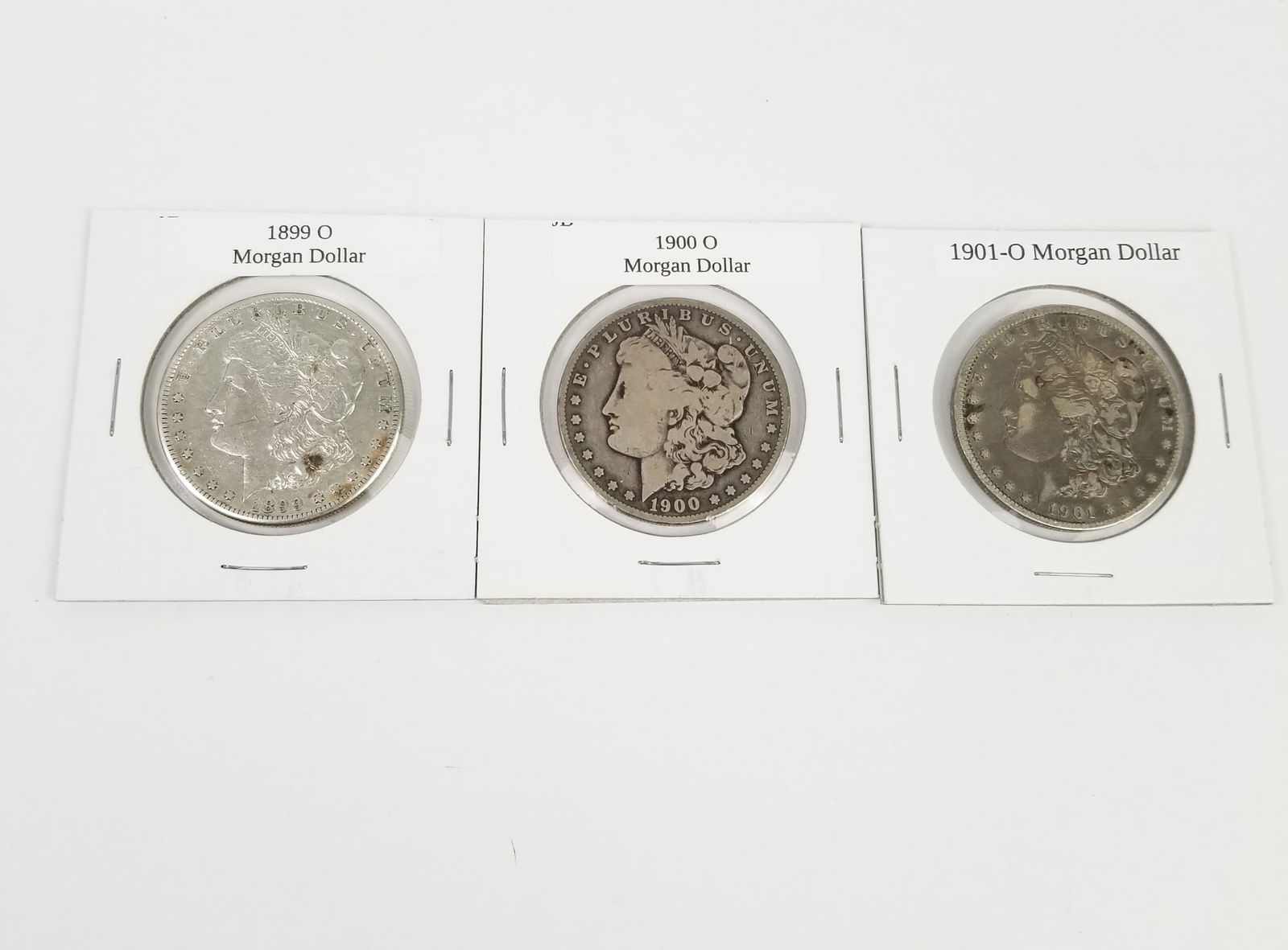 Three Morgan Silver Dollars (1 of 7)