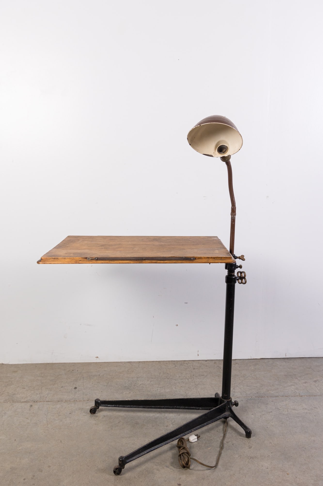 Vintage Adjustable Drafting Table with Lamp (1 of 6)
