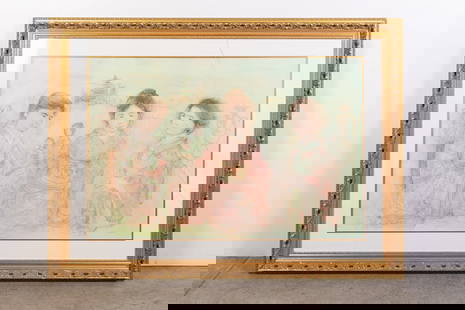 Edna Hibel Artist Proof & Pastels Signed: Edna Hibel Artist Proof & Pastels Signed - crack in the glass of the frame Size 50" x 36" Literature Brooks Auction is not responsible for outbids. Questions? Call the office at (856) 694-2960 or em