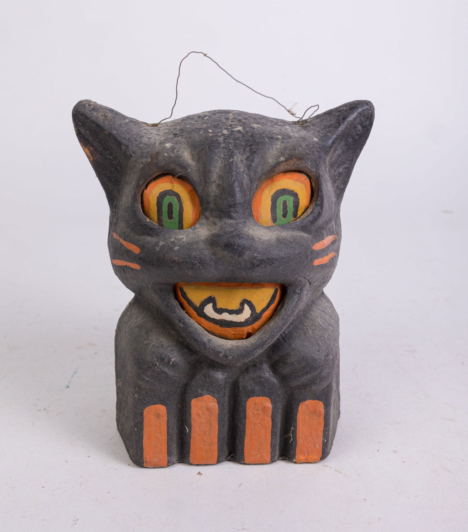 Halloween Vintage Cat Paper Mache Candy Lantern (1 of 6)