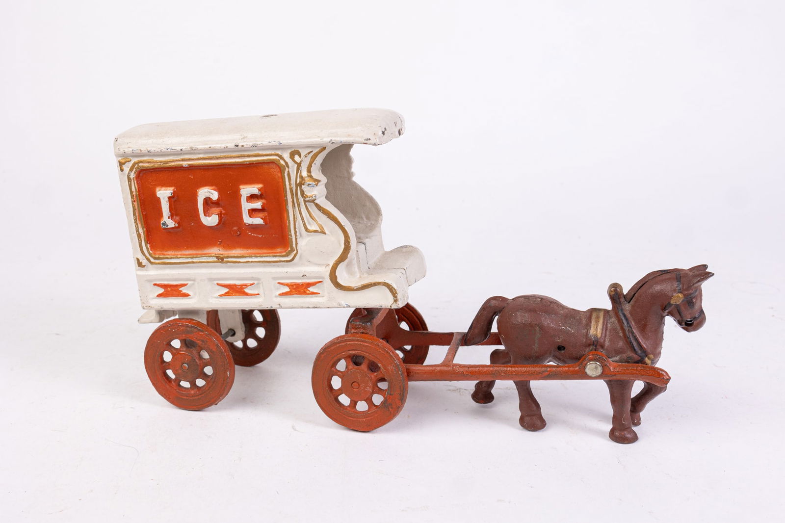 Cast Iron Horse Drawn Ice Cart Toy (1 of 4)