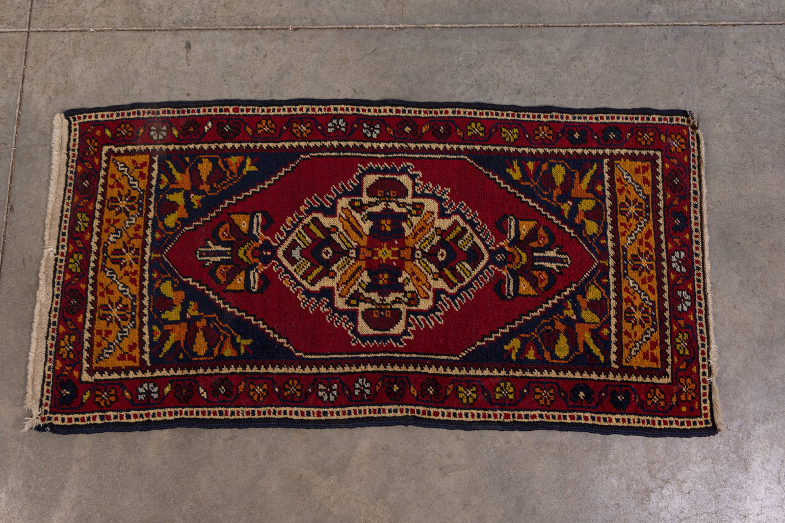 Small Handwoven Vintage Turkish Rug (1 of 5)