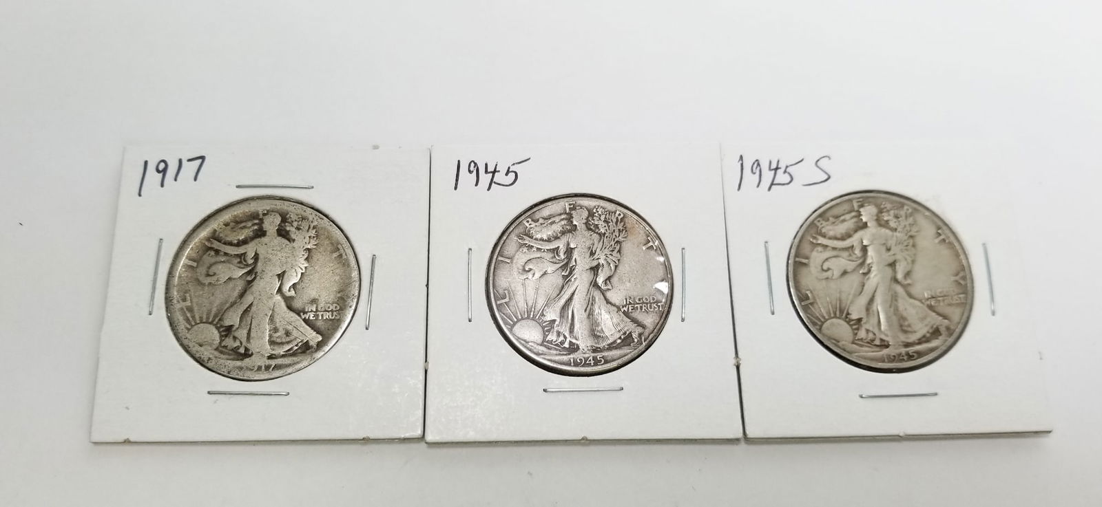 Three Walking Liberty Half Dollars (1 of 2)