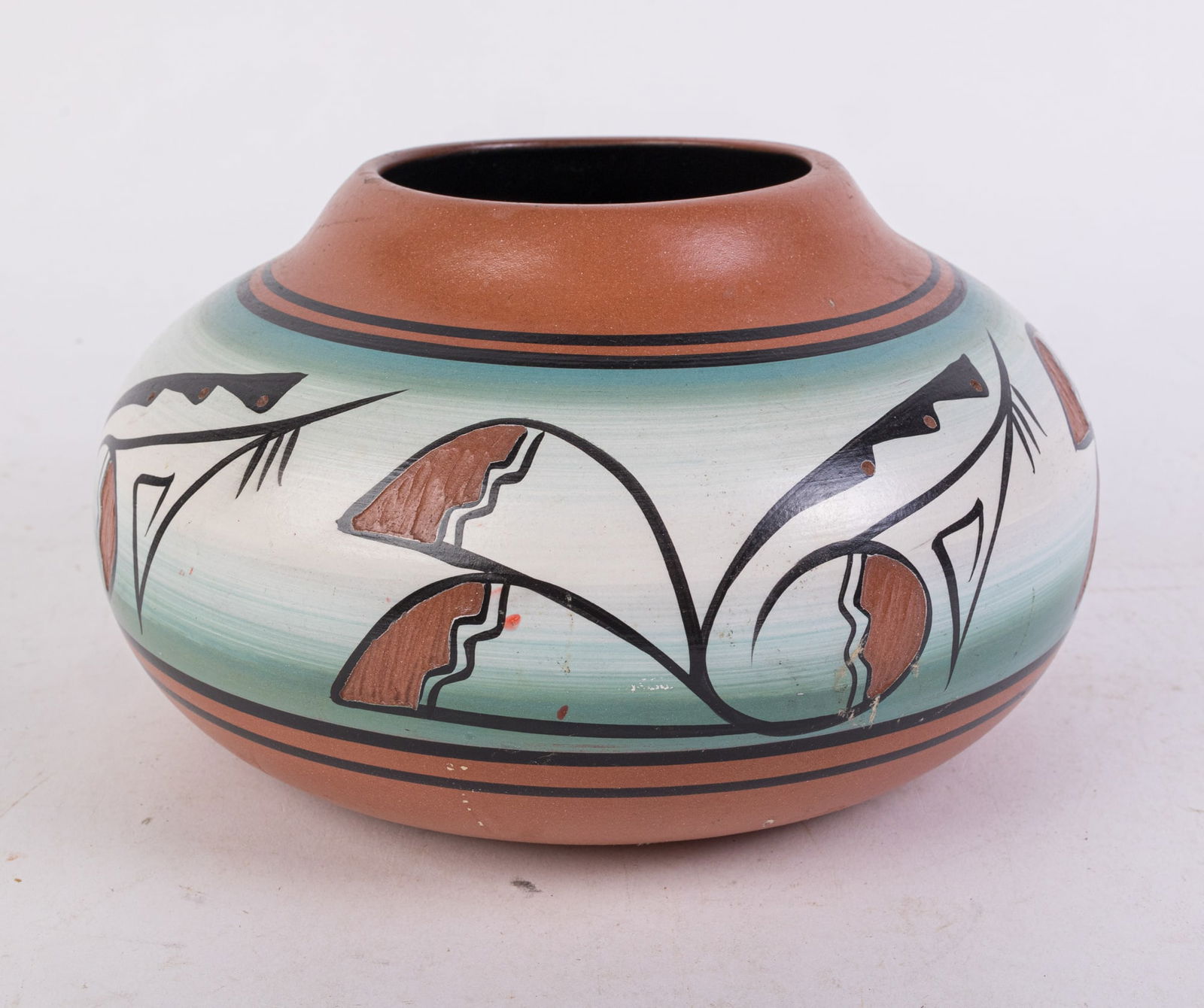 Terracotta Native American Hand Crafted Painted Vessel (1 of 5)