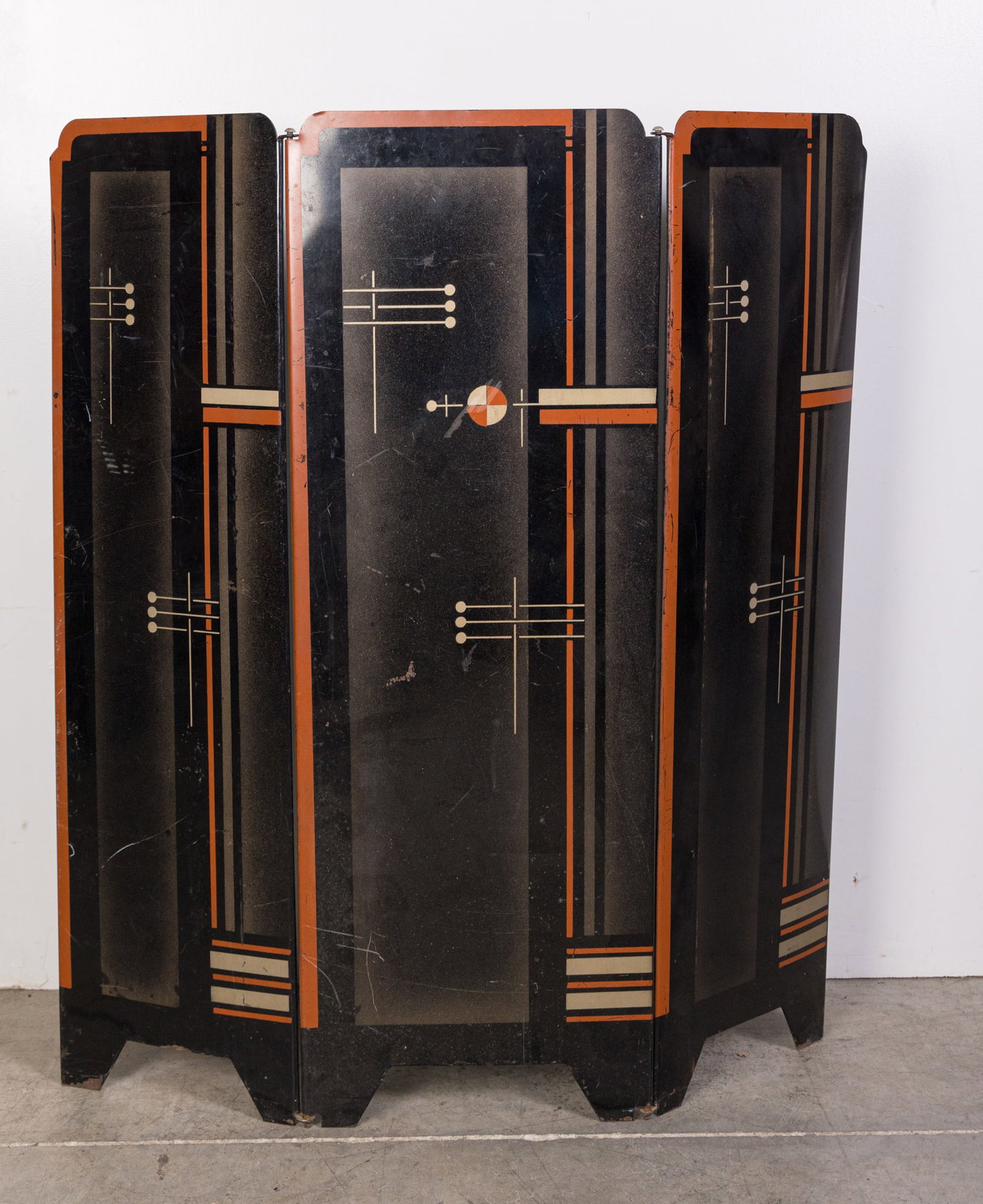 Antique Art Deco Metal Folding Screen (1 of 5)