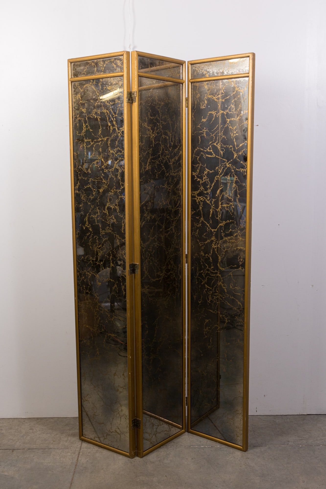 Vintage 3-Panel Mirrored Folding Screen (1 of 5)