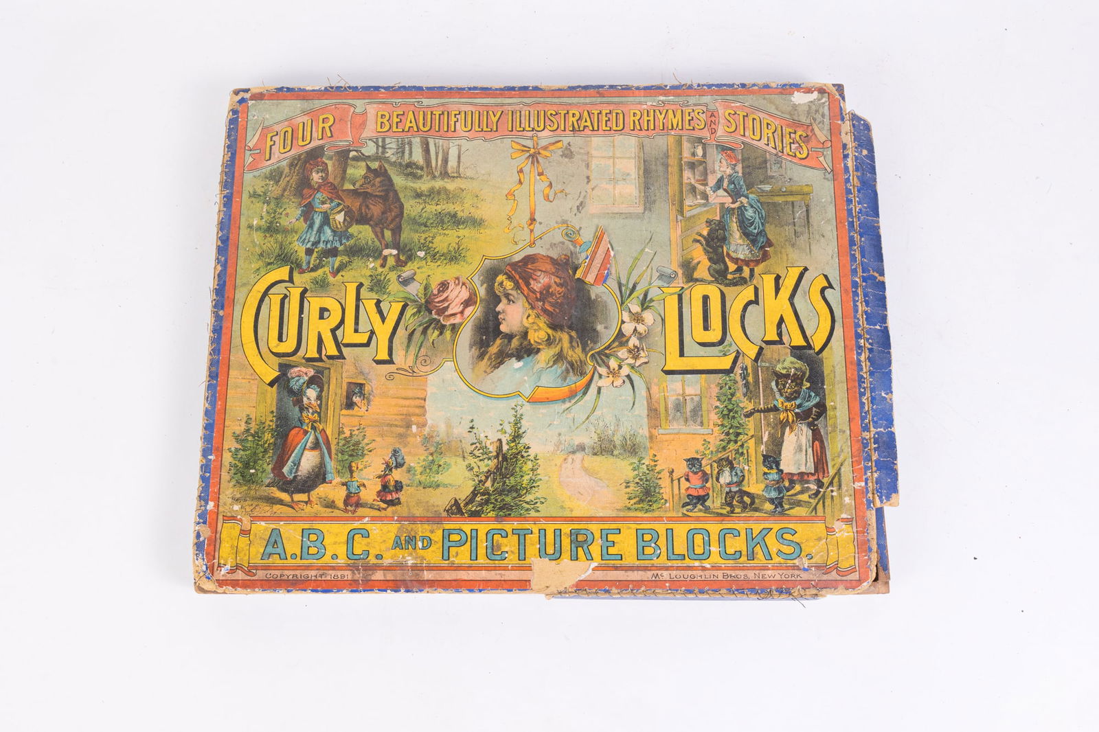 McLoughlin Bros. Antique Victorian Curly Locks Picture Blocks (1 of 3)