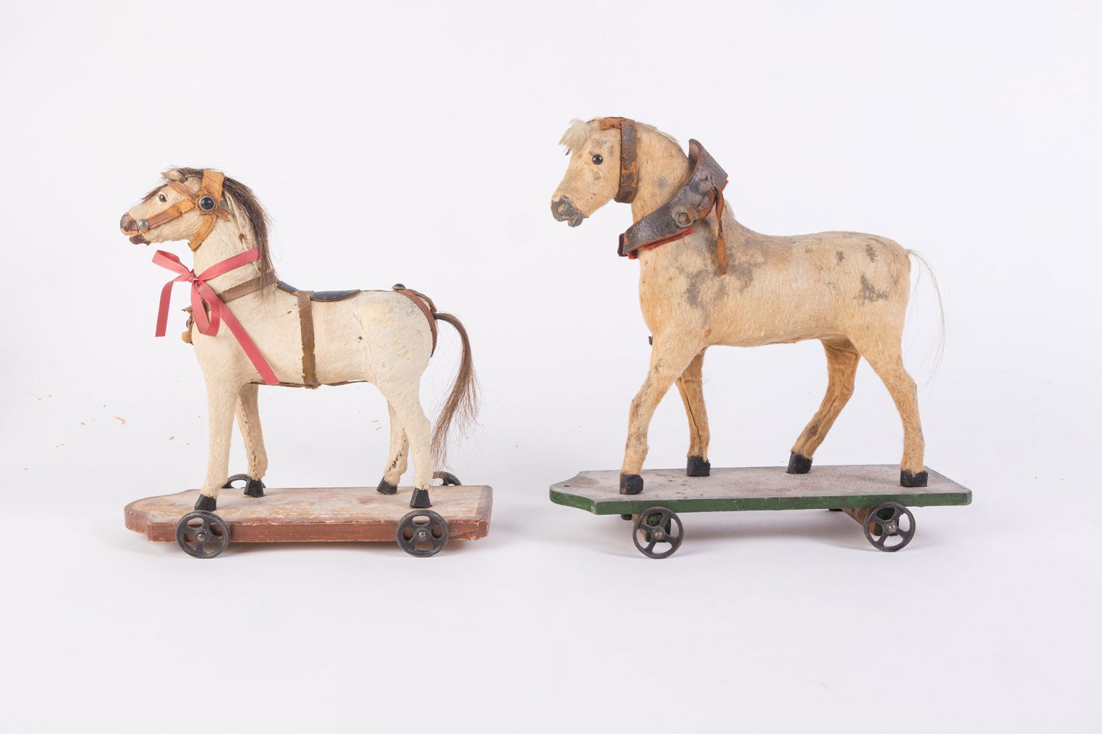 Two Antique Horse Pull Along Toys (1 of 5)