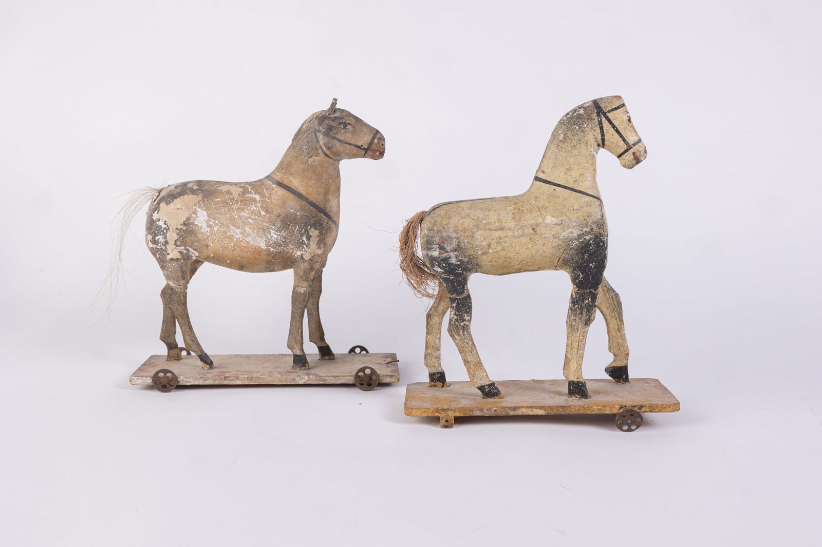 Two Antique Pull Along Horse Toys (1 of 5)