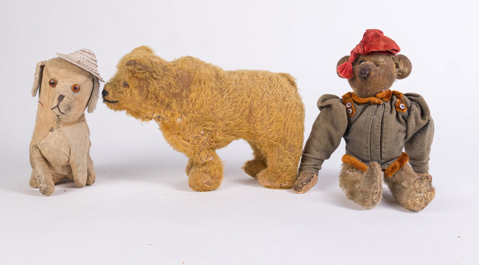 Three Antique Stuffed Animals (1 of 5)