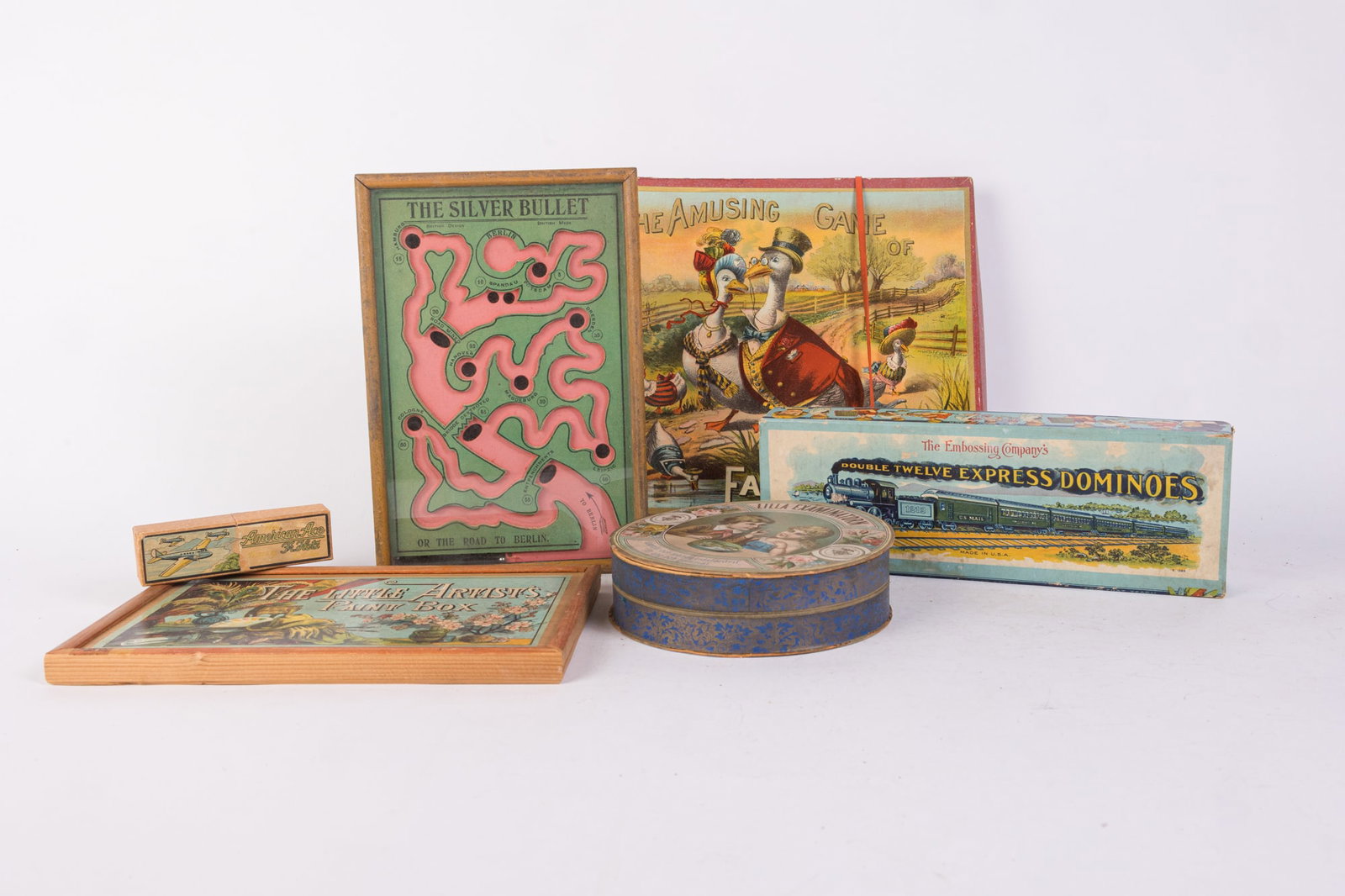 Lot of Early Antique Board Games (1 of 4)