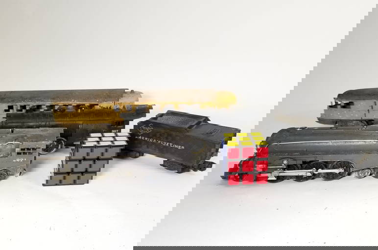 Three Vintage Model Railroad Train Cars