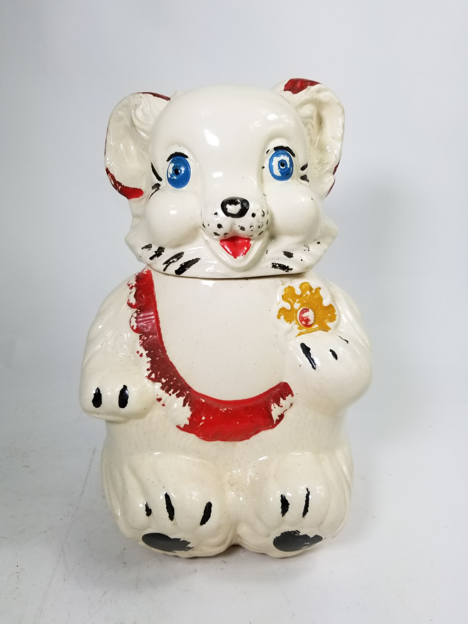 Antique Royal Ware Bisque Cookie Jar: Antique Royal Ware Bisque Cookie Jar Size 7" x 12" x 12" Literature Brooks Auction is not responsible for outbids. Questions? Call the office at (856) 694-2960 or email us directly at info@brooks.au