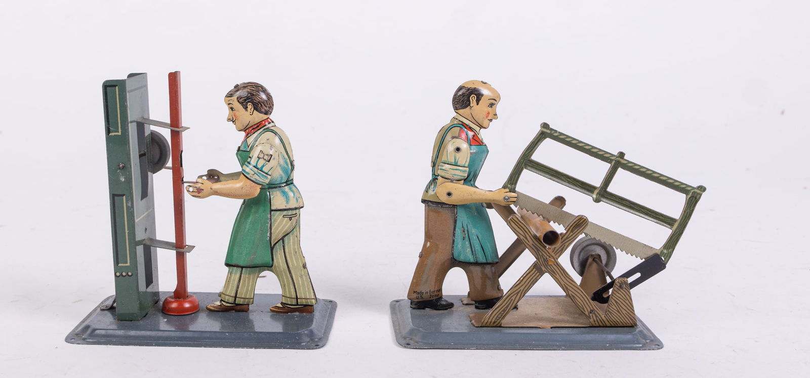 Pair of Antique German Tin Penny Toys (1 of 5)