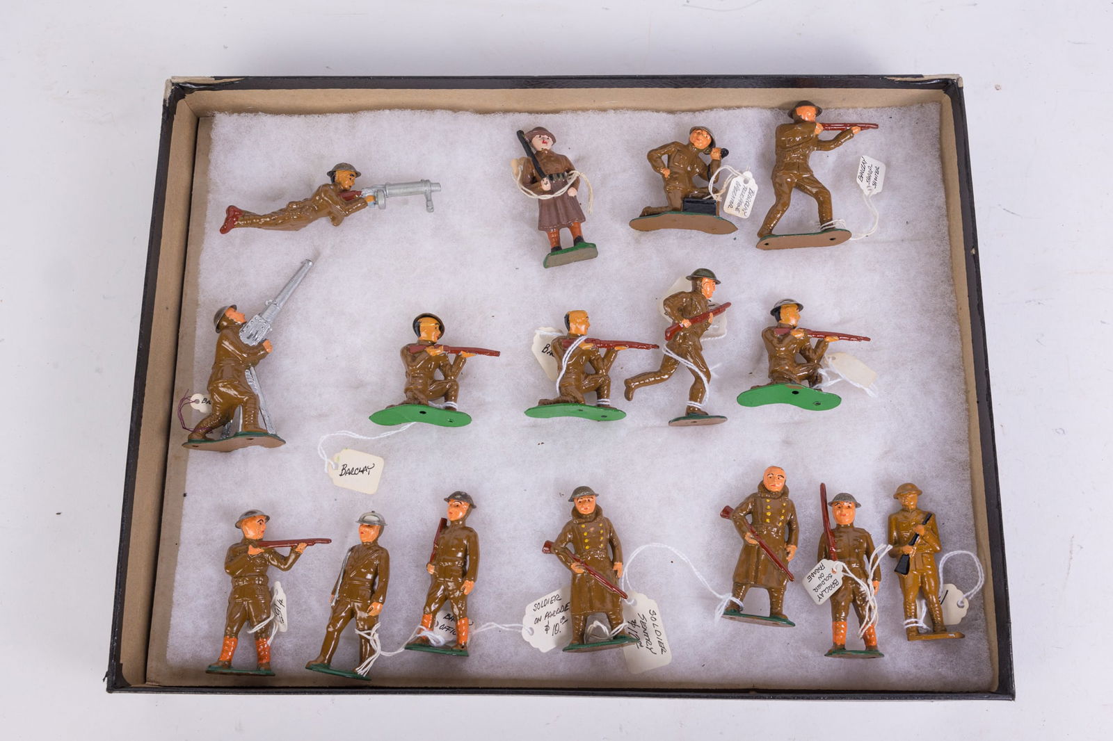 Antique Lead Barclay Soldier Toys: Antique Lead Barclay Soldier Toys Size 13" x 17" x 2" Literature Brooks Auction is not responsible for outbids. Questions? Call the office at (856) 694-2960 or email us directly at info@brooks.aucti
