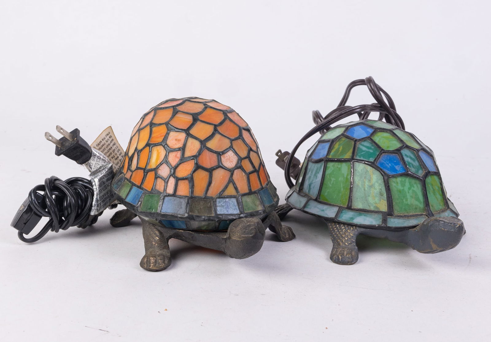 Two Slag Glass Turtle Lamps (1 of 7)