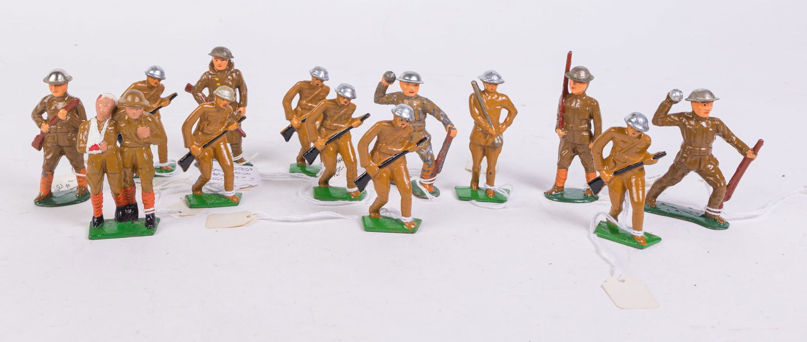 Antique Grey Iron Doughboy Lead Toy Soldiers: Antique Grey Iron Doughboy Lead Toy Soldiers Size 7" x 12" x 12" Literature Brooks Auction is not responsible for outbids. Questions? Call the office at (856) 694-2960 or email us directly at info@b