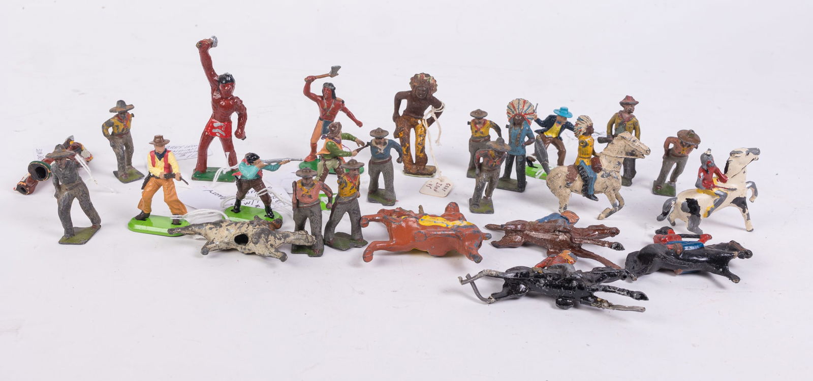 Antique/Vintage Cowboys & Indians Lead Figures Featuring Grey Iron (1 of 7)