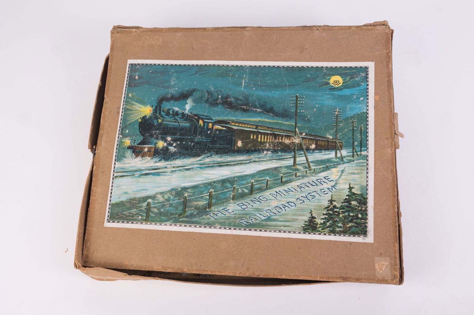 German Bing O Gauge Locomotive Train Set in Box (1 of 5)