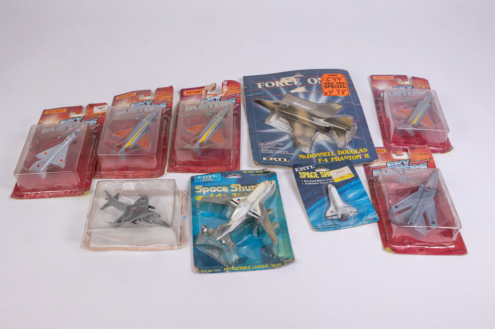 Vintage ERTL & Matchbox Sky Busters Planes: Vintage ERTL & Matchbox Sky Busters Planes Size 7" x 12" x 12" Literature Brooks Auction is not responsible for outbids. Questions? Call the office at (856) 694-2960 or email us directly at info@bro
