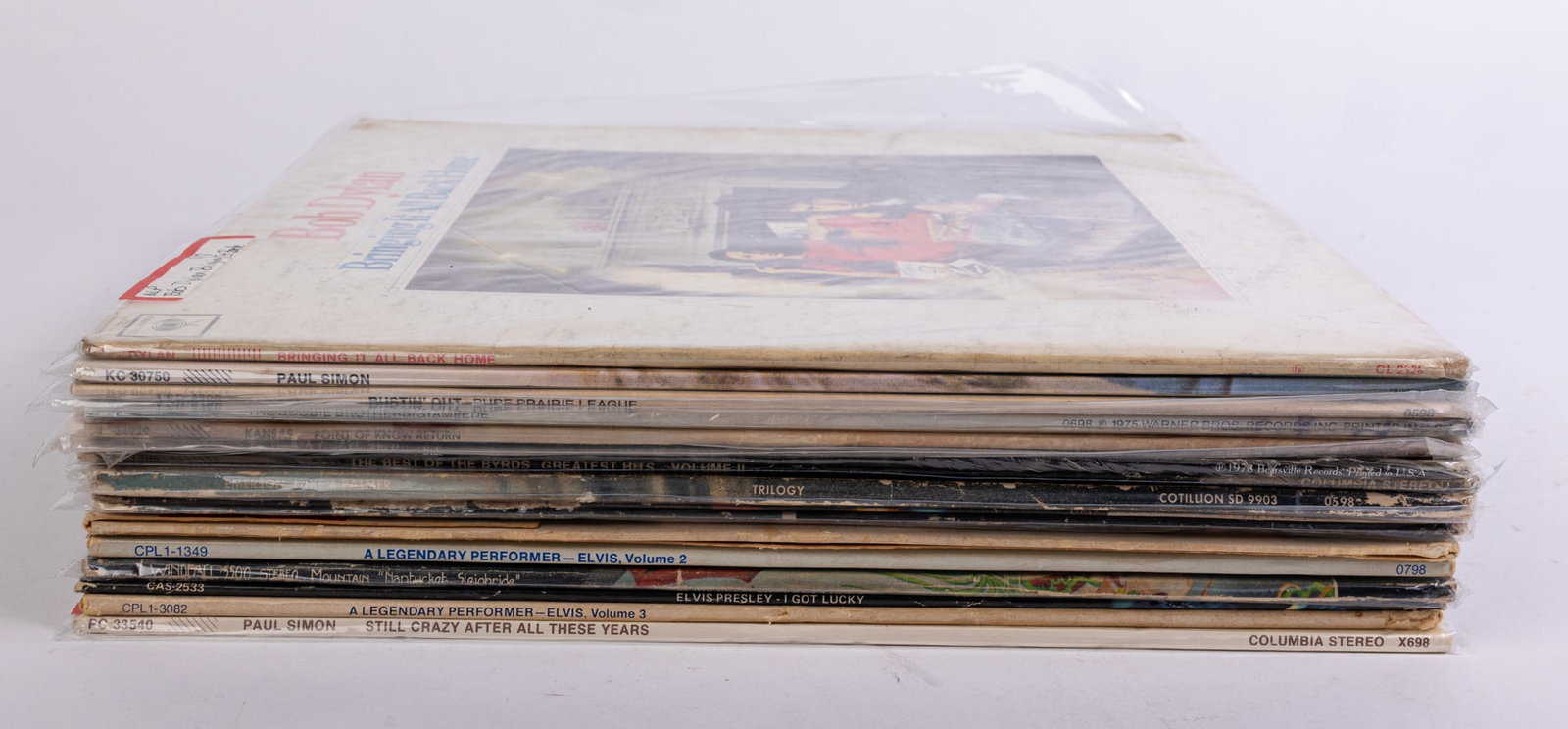 Vintage Vinyl Record Assortment Featuring Bob Dylan & Paul Simon: Vintage Vinyl Record Assortment Featuring Bob D...