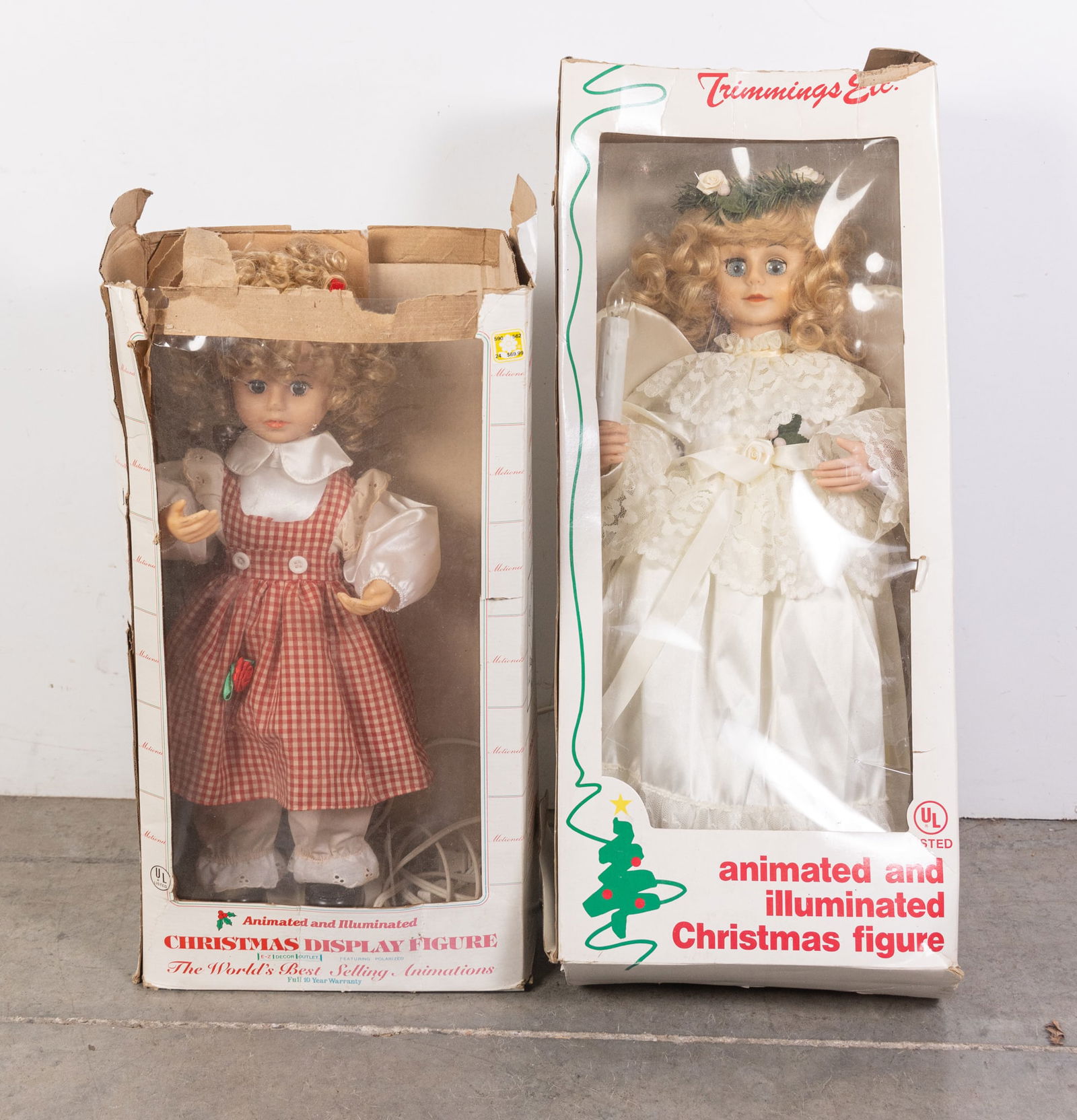 Pair of Vintage TELCO Motionette Christmas Display Figures (1 of 3)