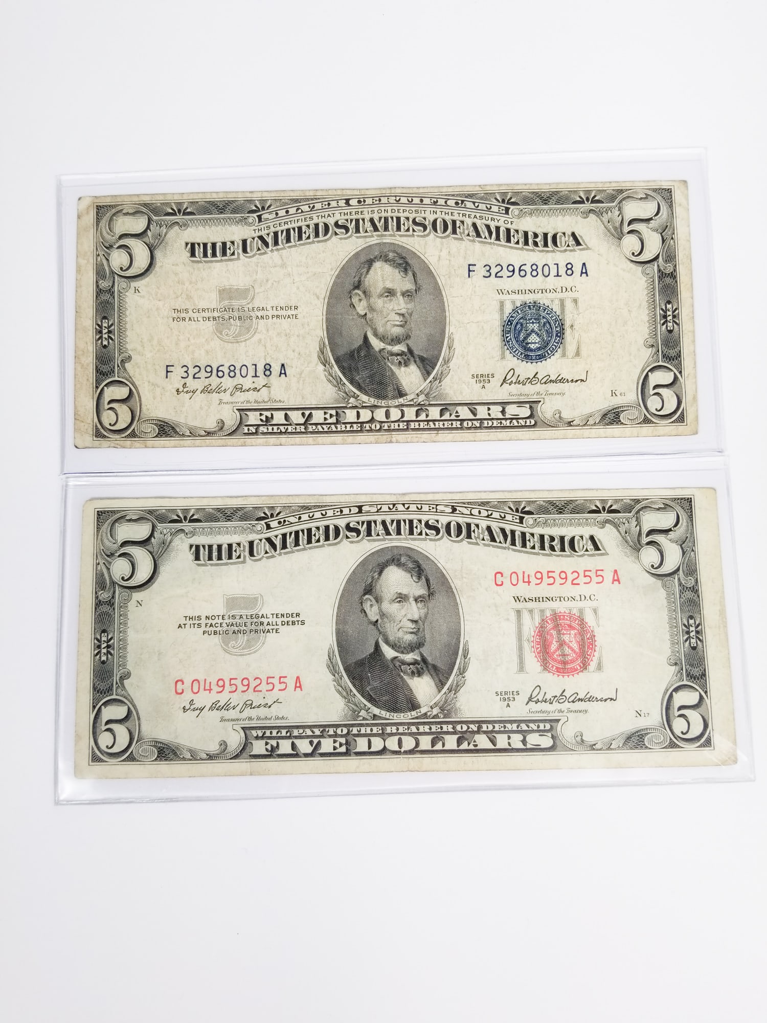 1953A Red Seal United States Note & Silver Certificate (1 of 4)