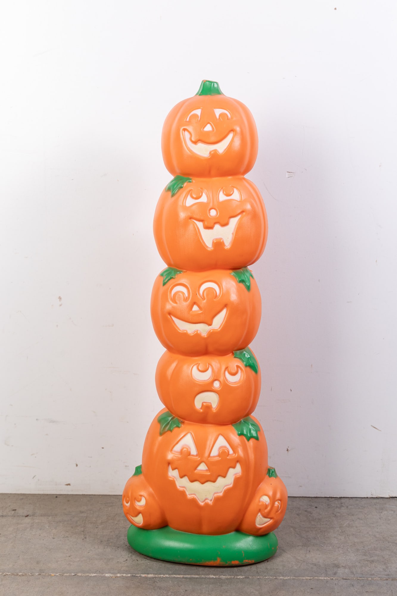 Vintage Pumpkin Tower Lighted Blow Mold Halloween Decoration (1 of 2)