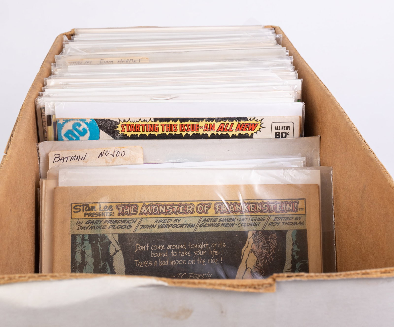 Comic Box Full of Boarded Comic Books Featuring Marvel & Image: Comic Box Full of Boarded Comic Books Featuring Marvel & Image Size 7" x 12" x 12" Literature Brooks Auction is not responsible for outbids. Questions? Call the office at (856) 694-2960 or email us