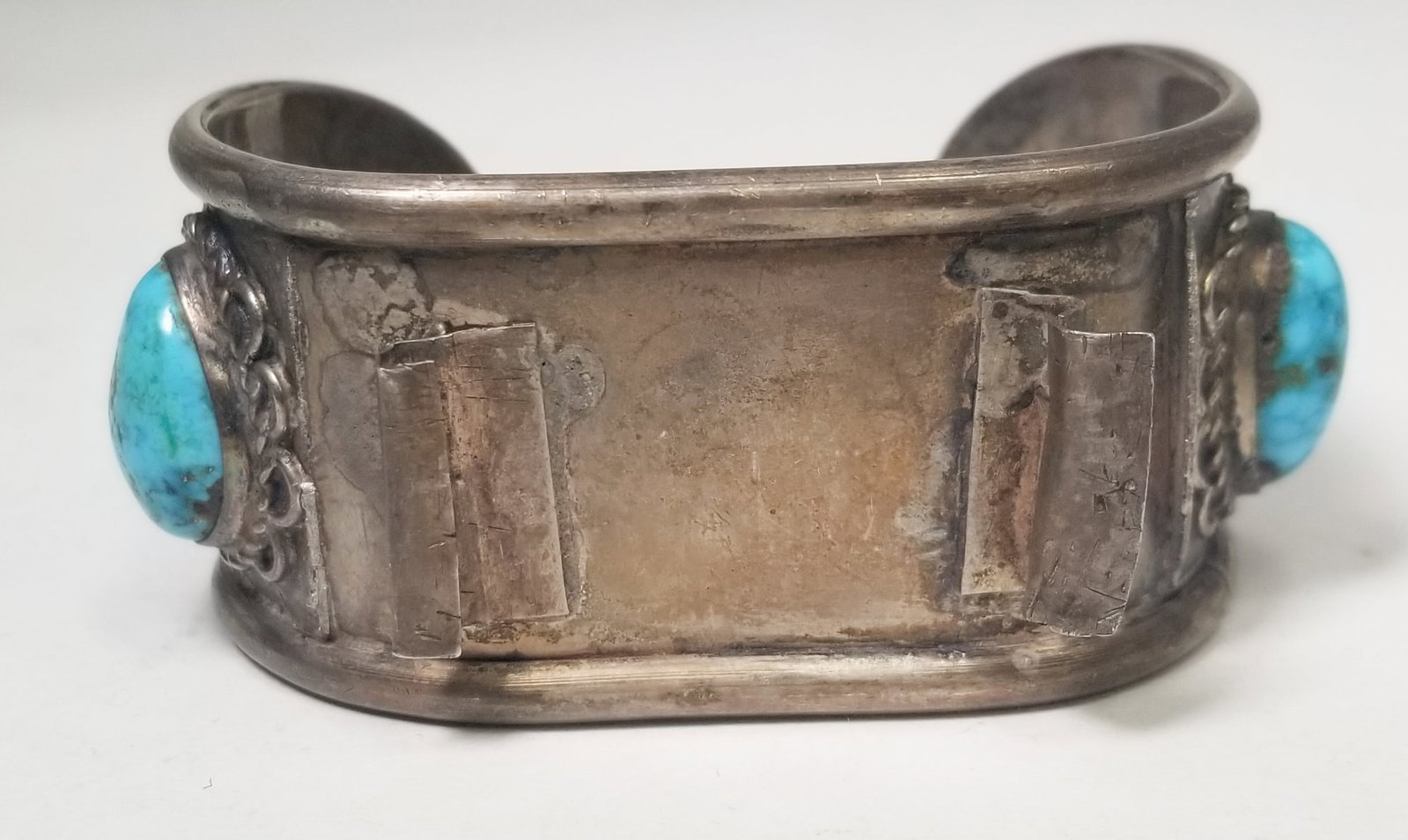 Coral and Turquoise Sterling Silver Cuff: Coral and Turquoise Sterling Silver Cuff, marked S, total weight 67.1 grams Literature Brooks Auction is not responsible for outbids. Questions? Call the office at (856) 694-2960 or email us directly 