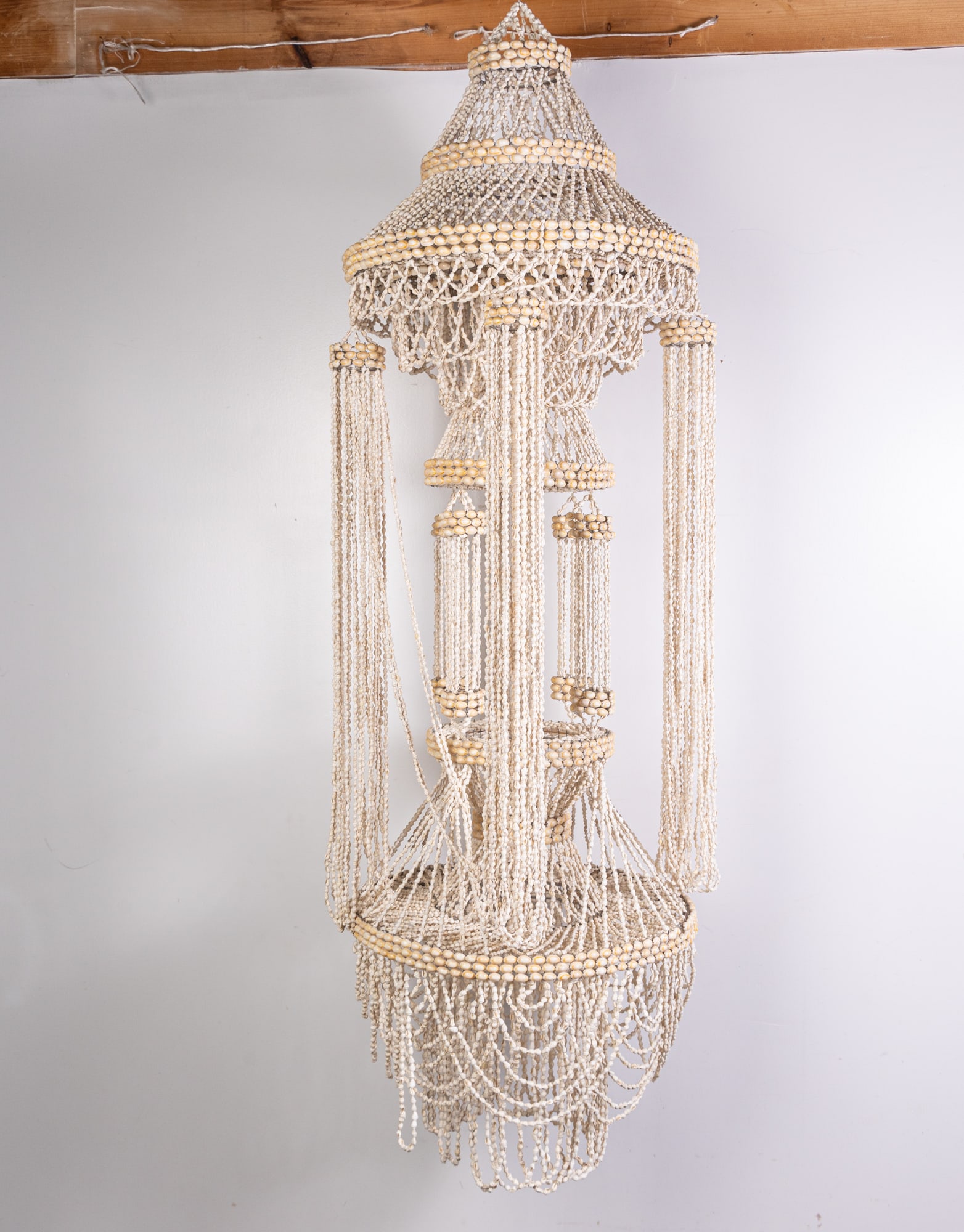 Large Ornate Cowrie Vintage Beach Chic Decor Hanging/Planter (1 of 7)