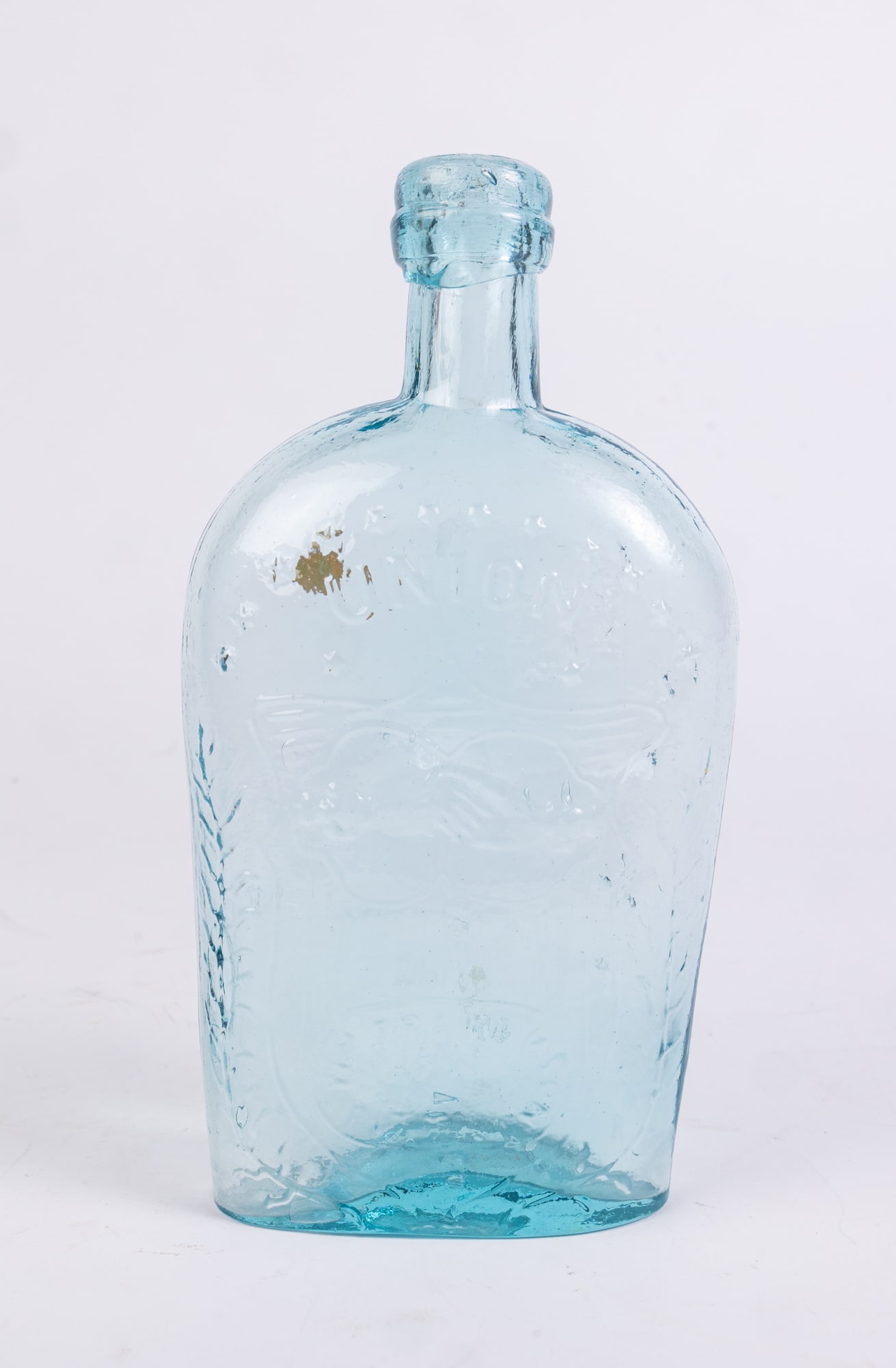 "UNION" Blown Glass Eagle Decorated Flask (1 of 7)