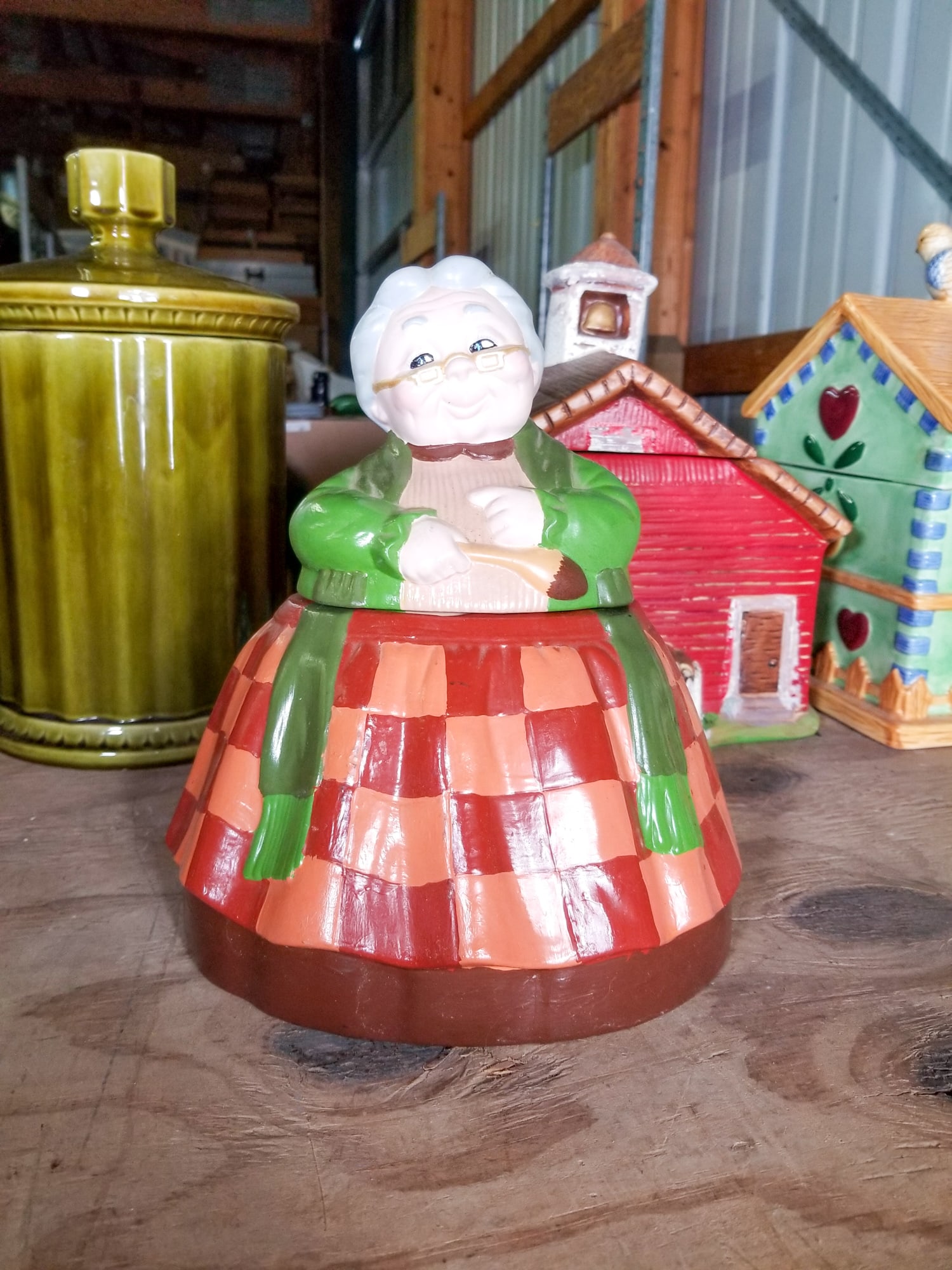 Old Lady Who Swallowed a Fly Cookie Jar: Old Lady Who Swallowed a Fly Cookie Jar Size 9" Literature Brooks Auction is not responsible for outbids. Questions? Call the office at (856) 694-2960 or email us directly at info@brooks.auction.