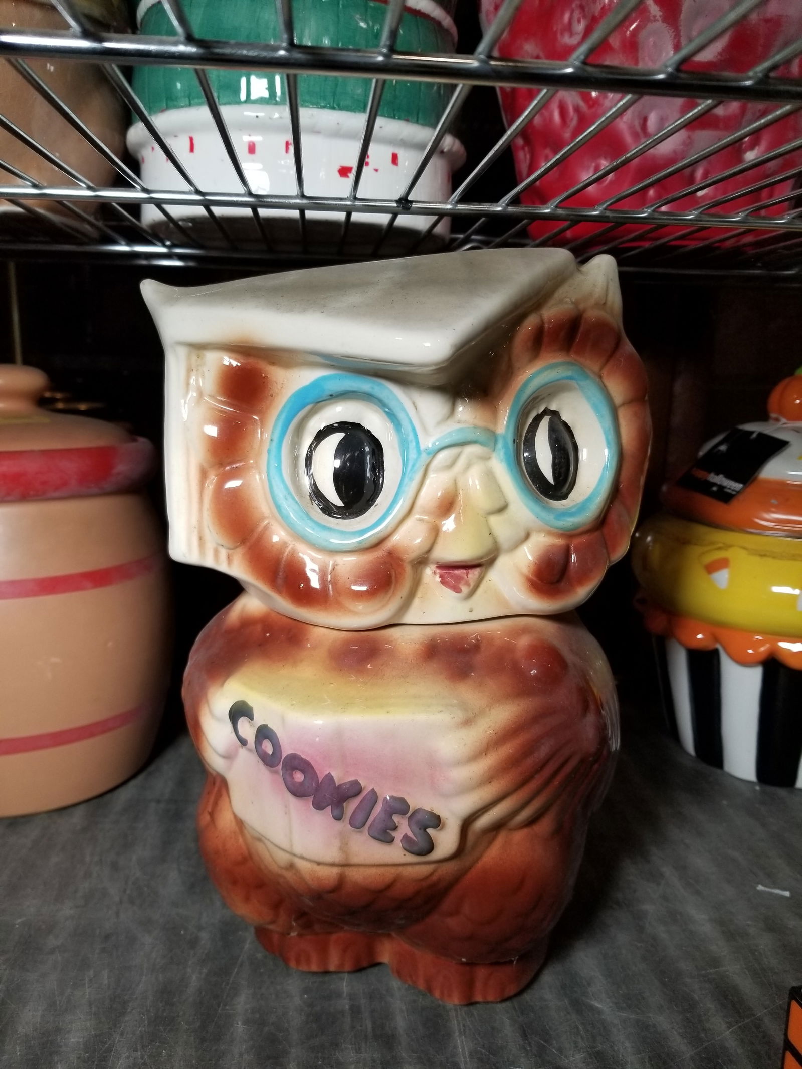Owl Cookie Jar: Owl Cookie Jar Size 11" Literature Brooks Auction is not responsible for outbids. Questions? Call the office at (856) 694-2960 or email us directly at info@brooks.auction. • Please read