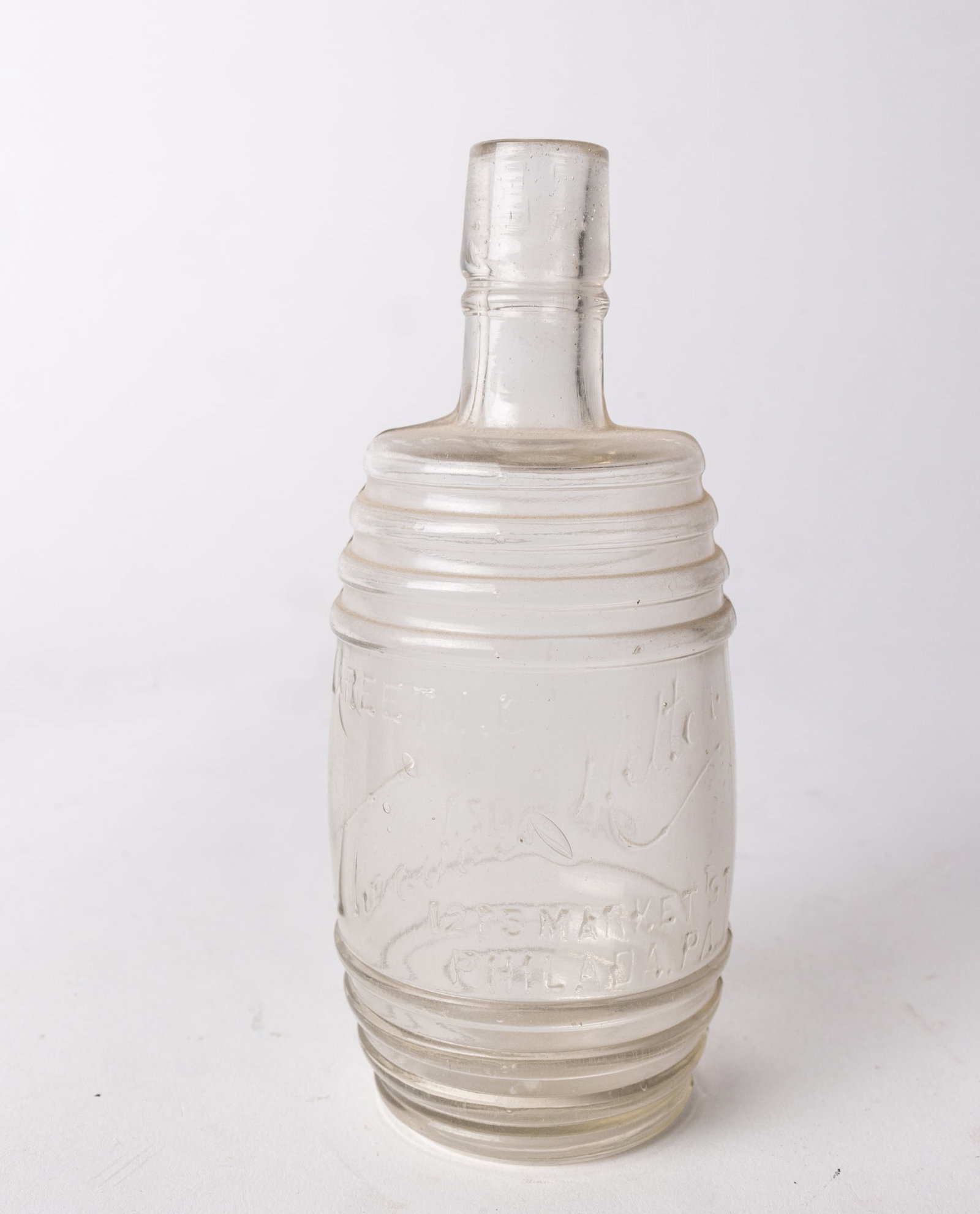 Theodore Netter Philadelphia Antique Clear Glass Whiskey Bottle: Theodore Netter Philadelphia Antique Clear Glass Whiskey Bottle Size 6" H Literature Brooks Auction is not responsible for outbids. Questions? Call the office at (856) 694-2960 or email us directly