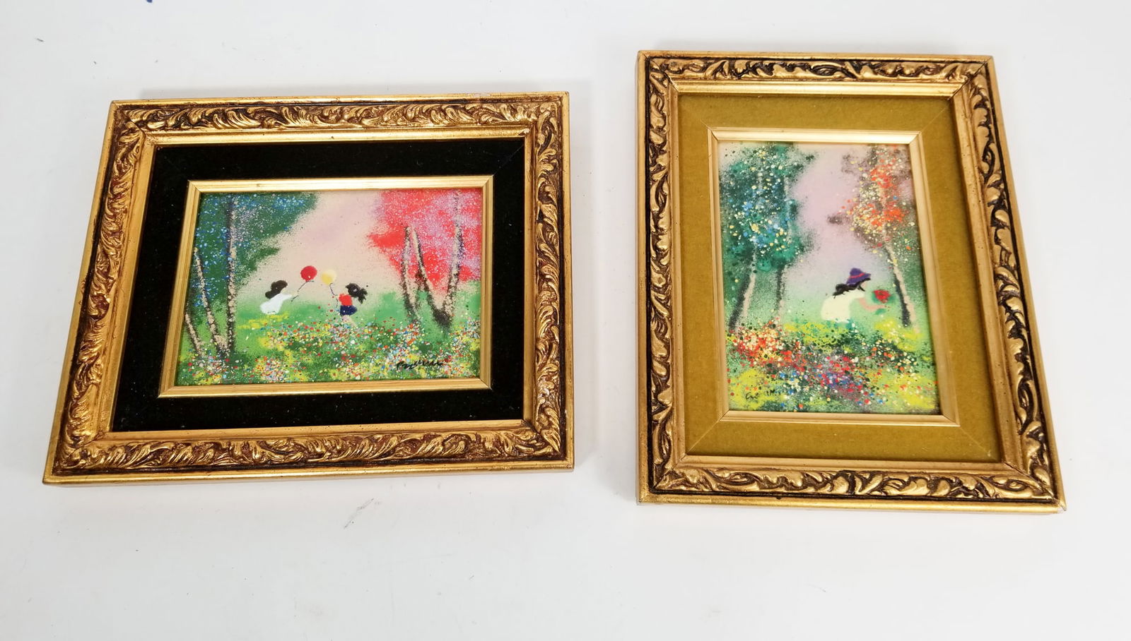 Two Framed Enamel on Copper Artworks Attributed to Louis Cardin: Two Framed Enamel on Copper Artworks Attributed to Louis Cardin Size 9" x 11" Literature Brooks Auction is not responsible for outbids. Questions? Call the office at (856) 694-2960 or email us direc