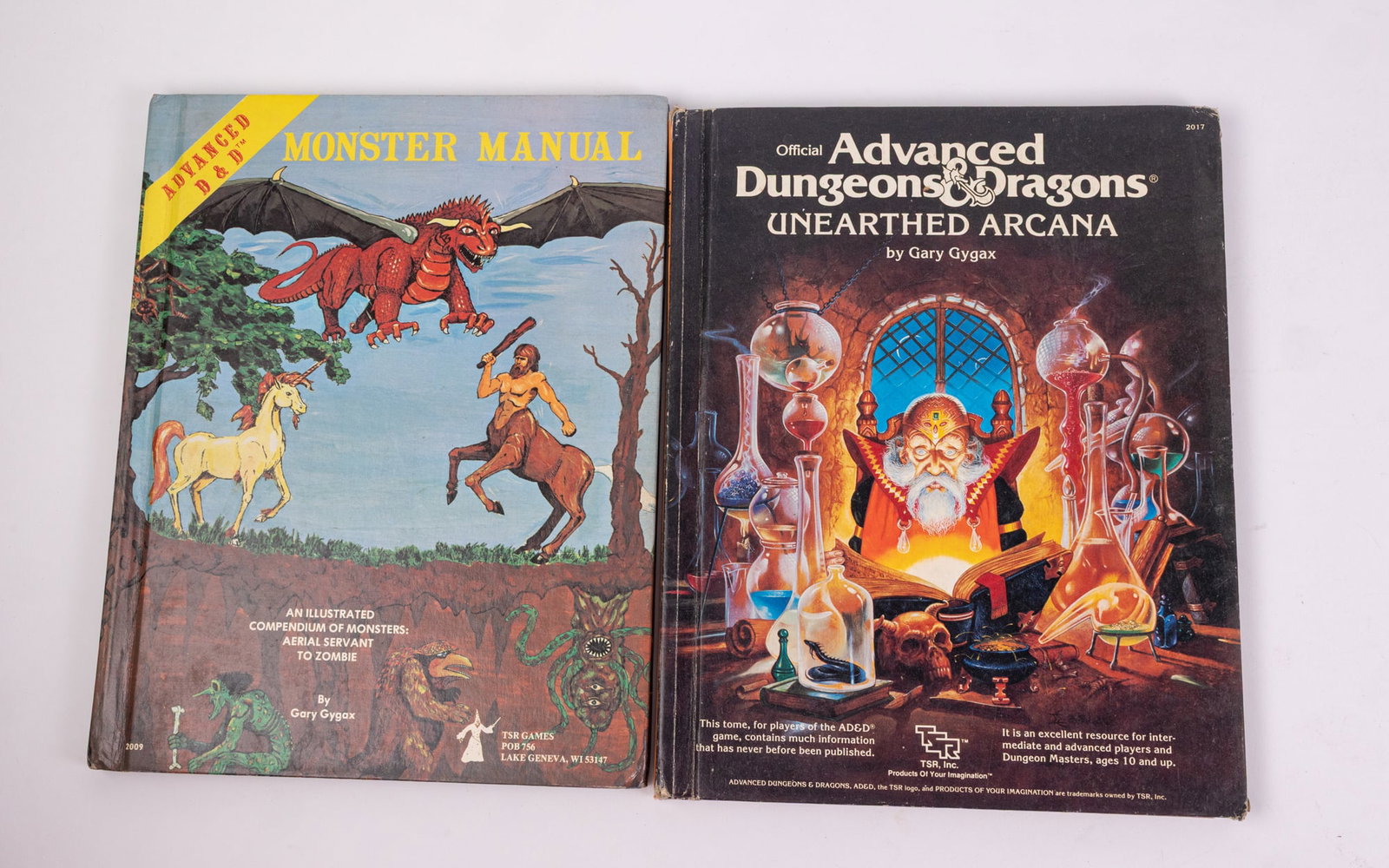 Vintage 80's Dungeons & Dragons/AD&D TSR Books: Vintage 80's Dungeons & Dragons/AD&D TSR Books: Unearthed Arcana - Monster Manual by Gary Gygax Size 7" x 12" x 12" Literature Brooks Auction is not responsible for outbids. Questions? Call the offi