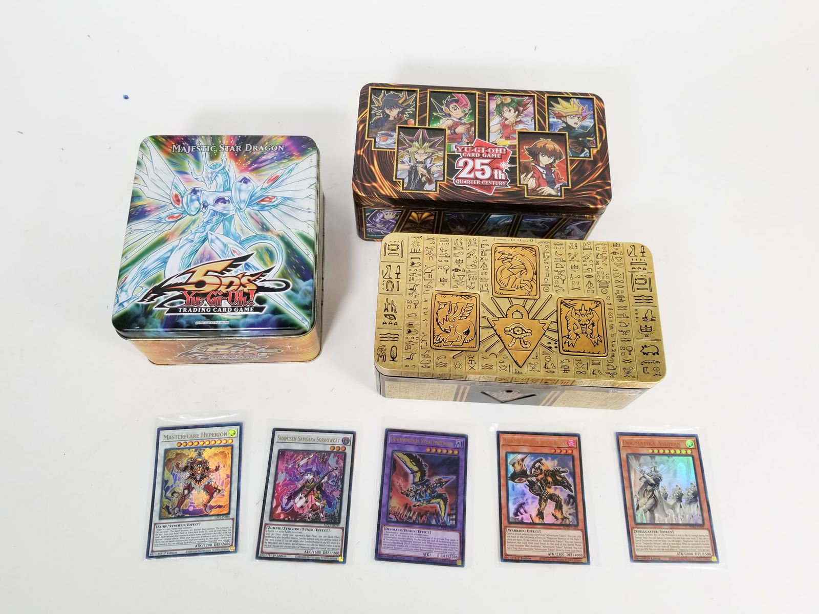 Lot of Assorted Yu Gi Oh! Cards in Collector Tins (1 of 6)